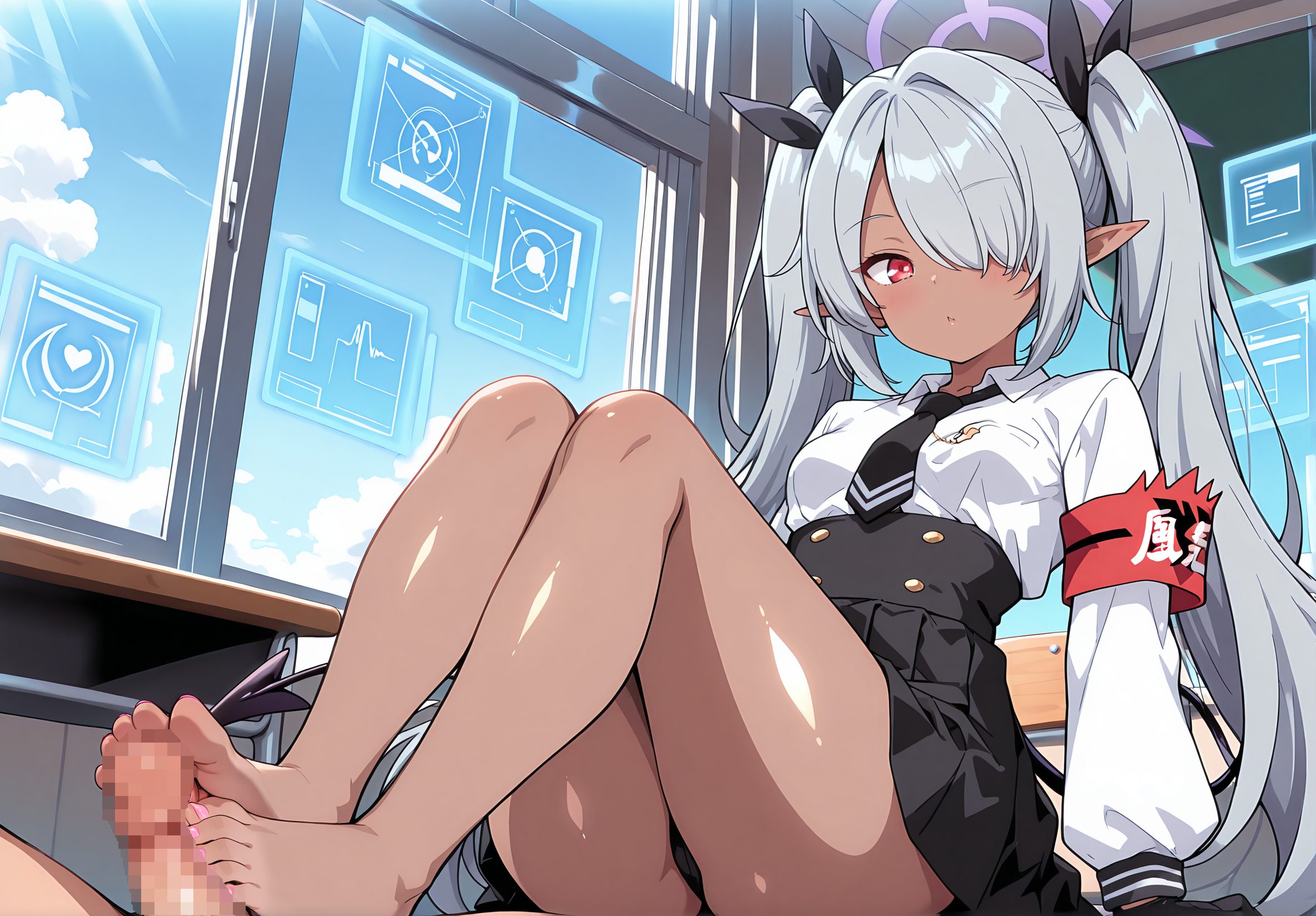 銀鏡イオリの銀鏡イオリ姿を描いたAIイラスト