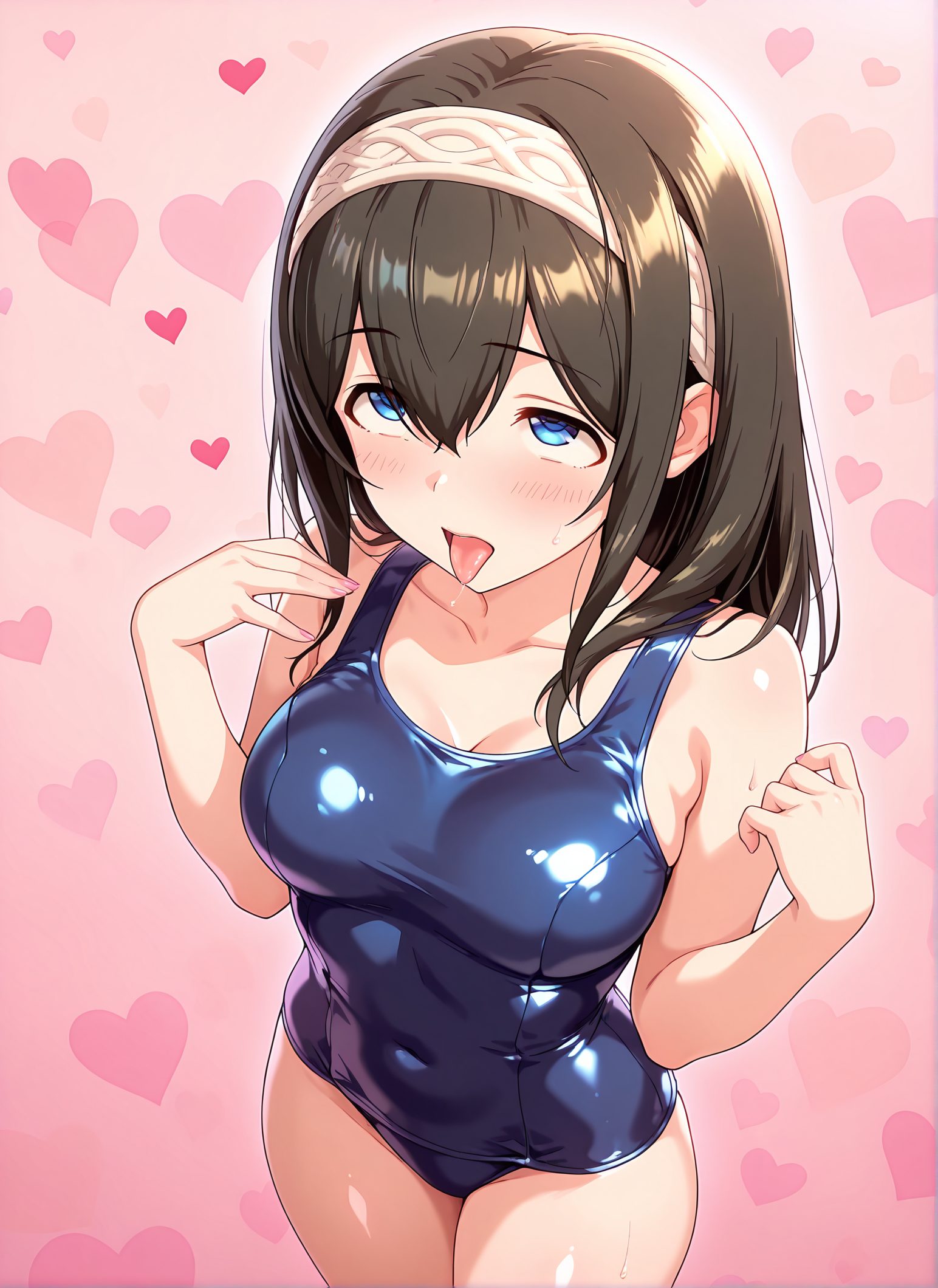 鷺沢文香の鷺沢文香姿を描いたAIイラスト