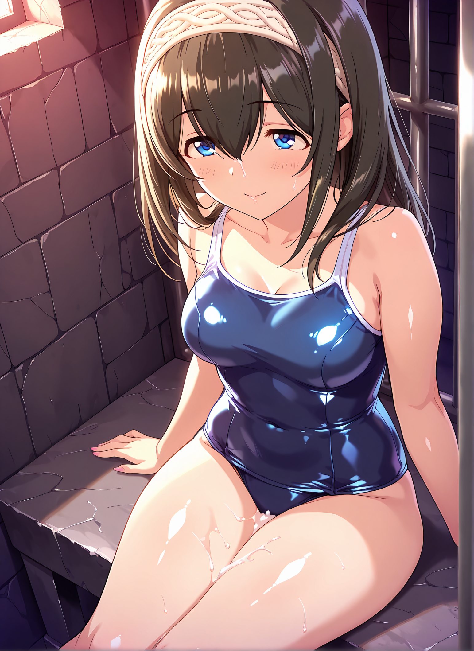 鷺沢文香の鷺沢文香姿を描いたAIイラスト