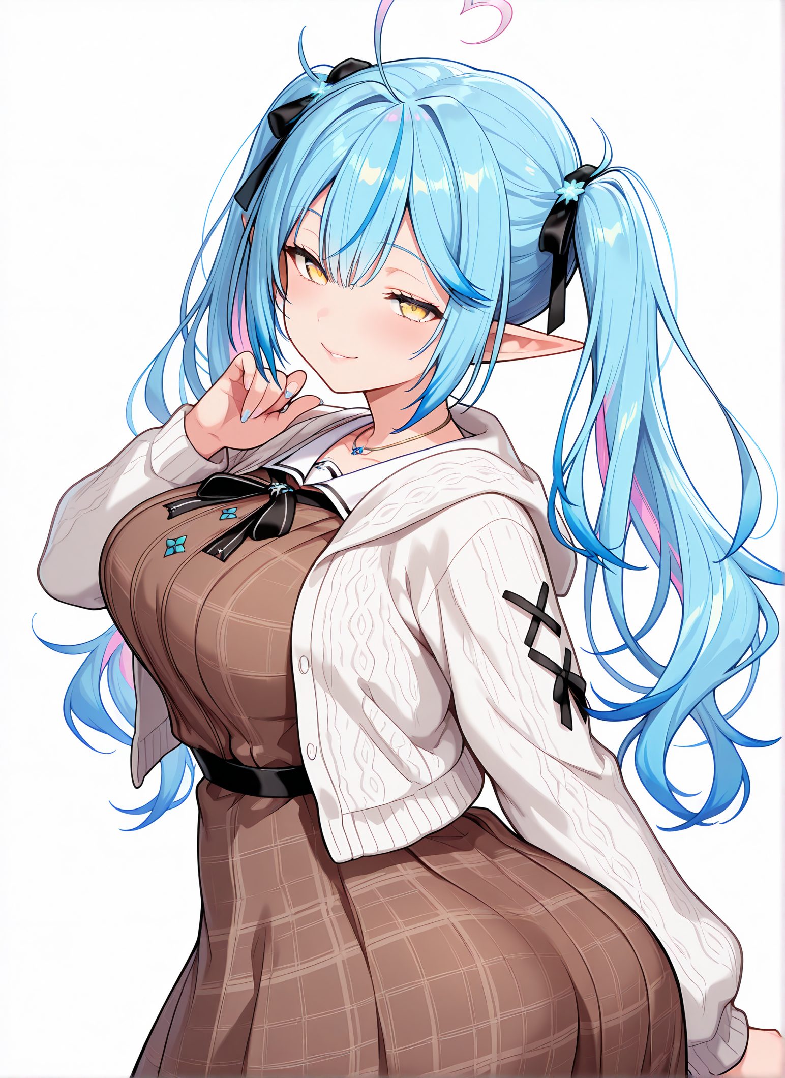 雪花ラミィを描いたAIイラスト