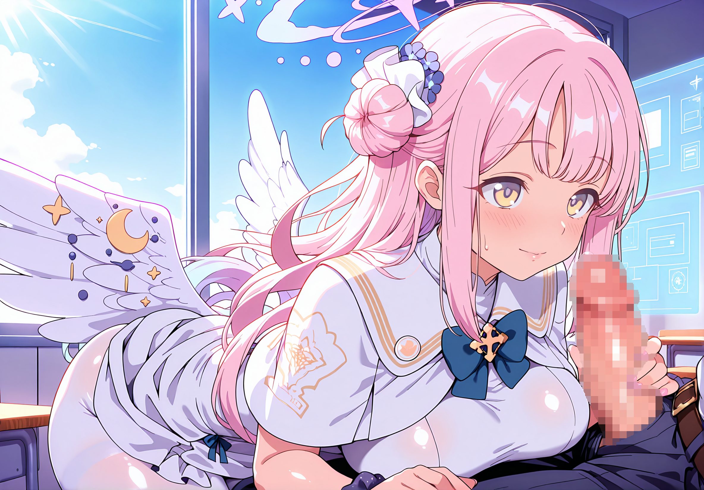 聖園ミカが魅力的な聖園ミカの二次創作AIイラスト