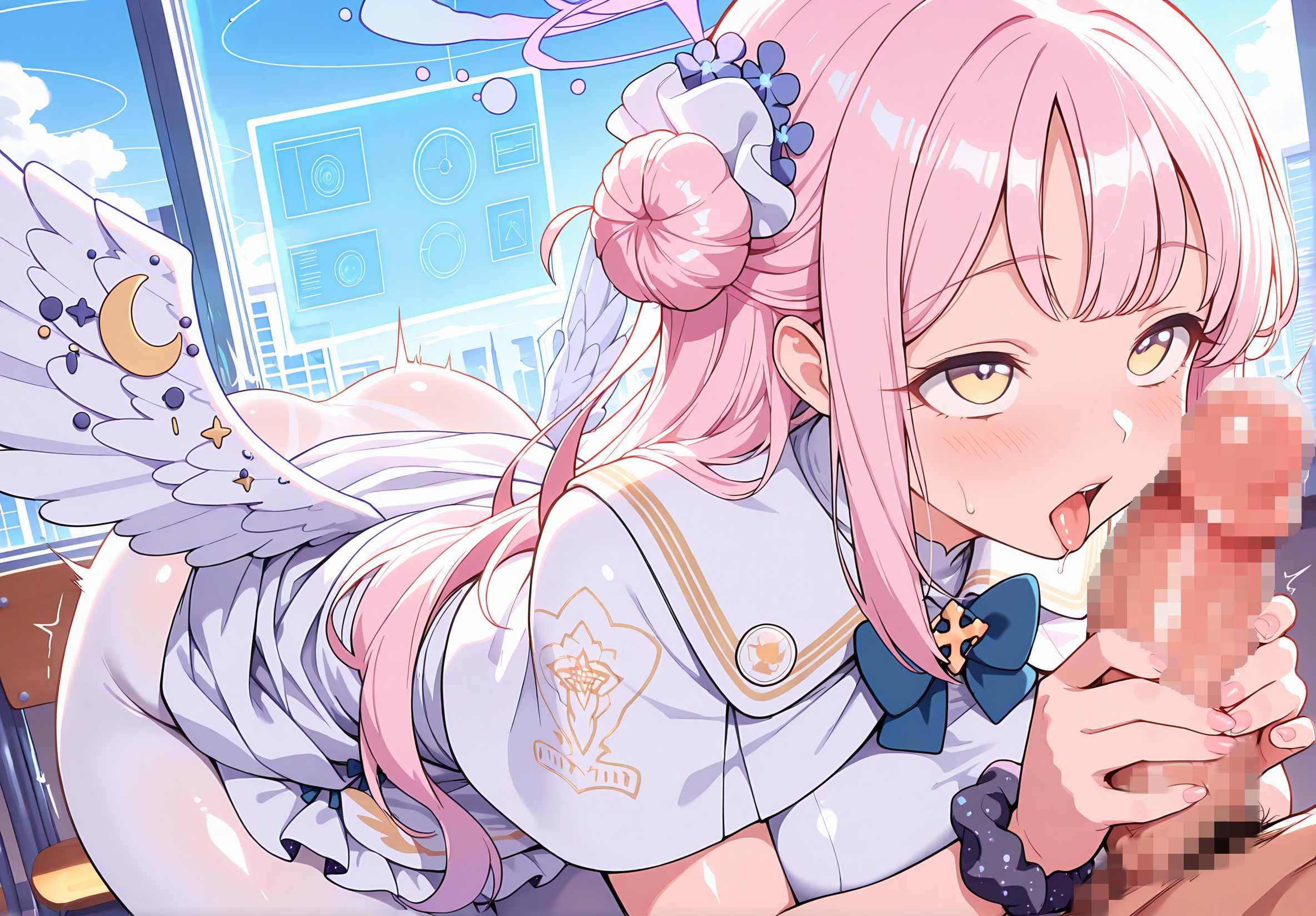 聖園ミカが魅力的な聖園ミカの二次創作AIイラスト