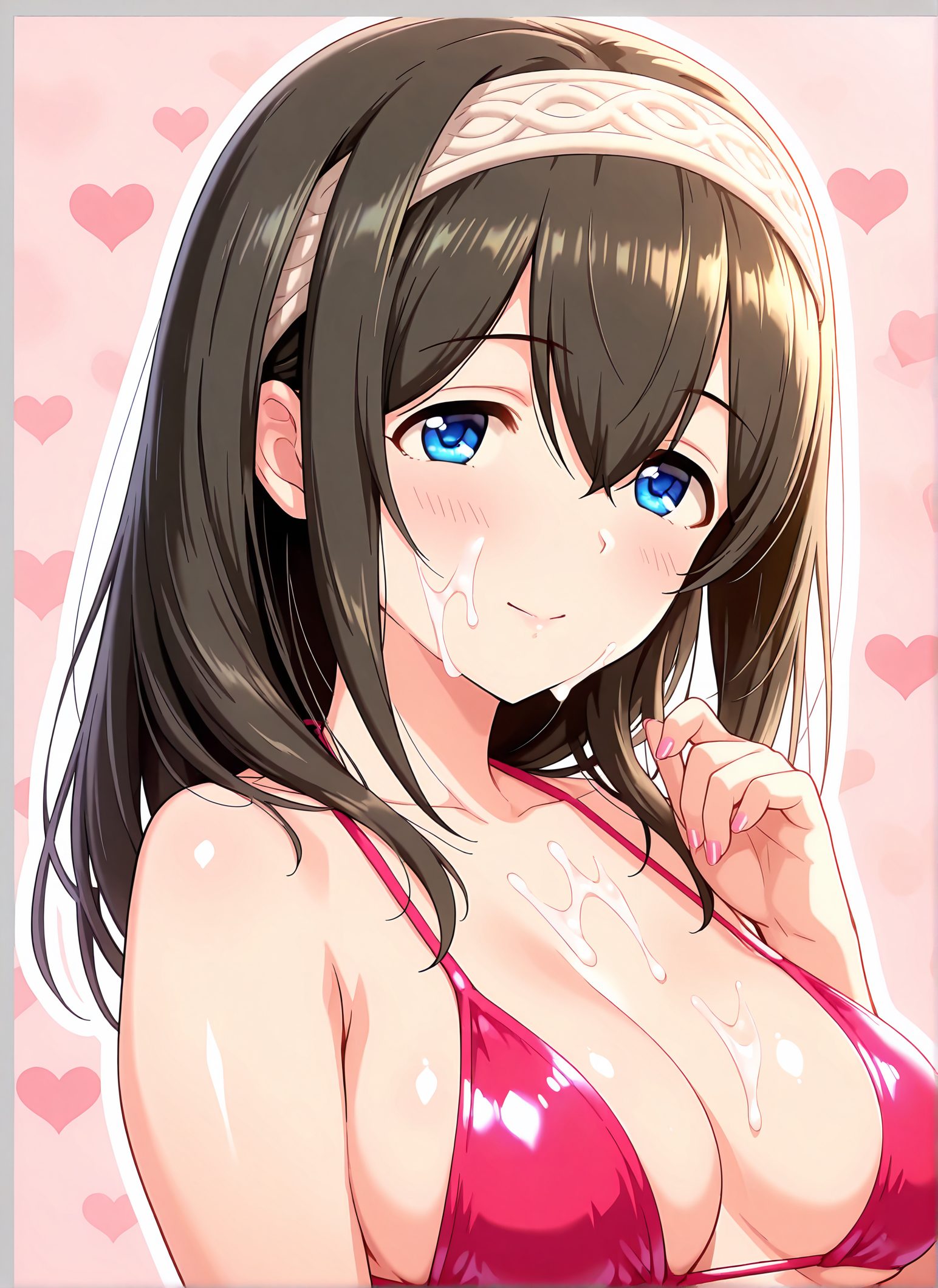 鷺沢文香の鷺沢文香姿を描いたAIイラスト
