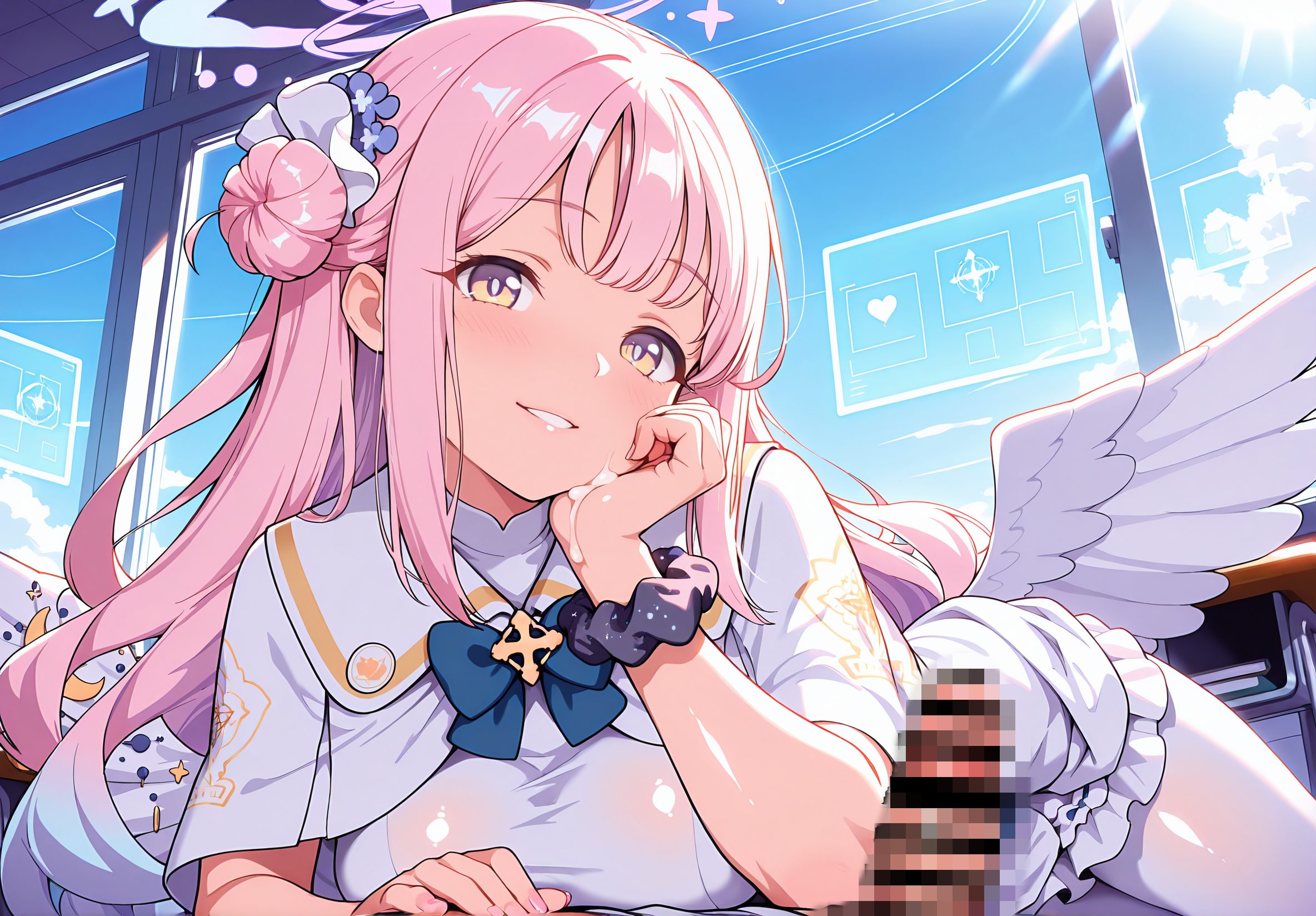 聖園ミカの聖園ミカ姿を描いたAIイラスト