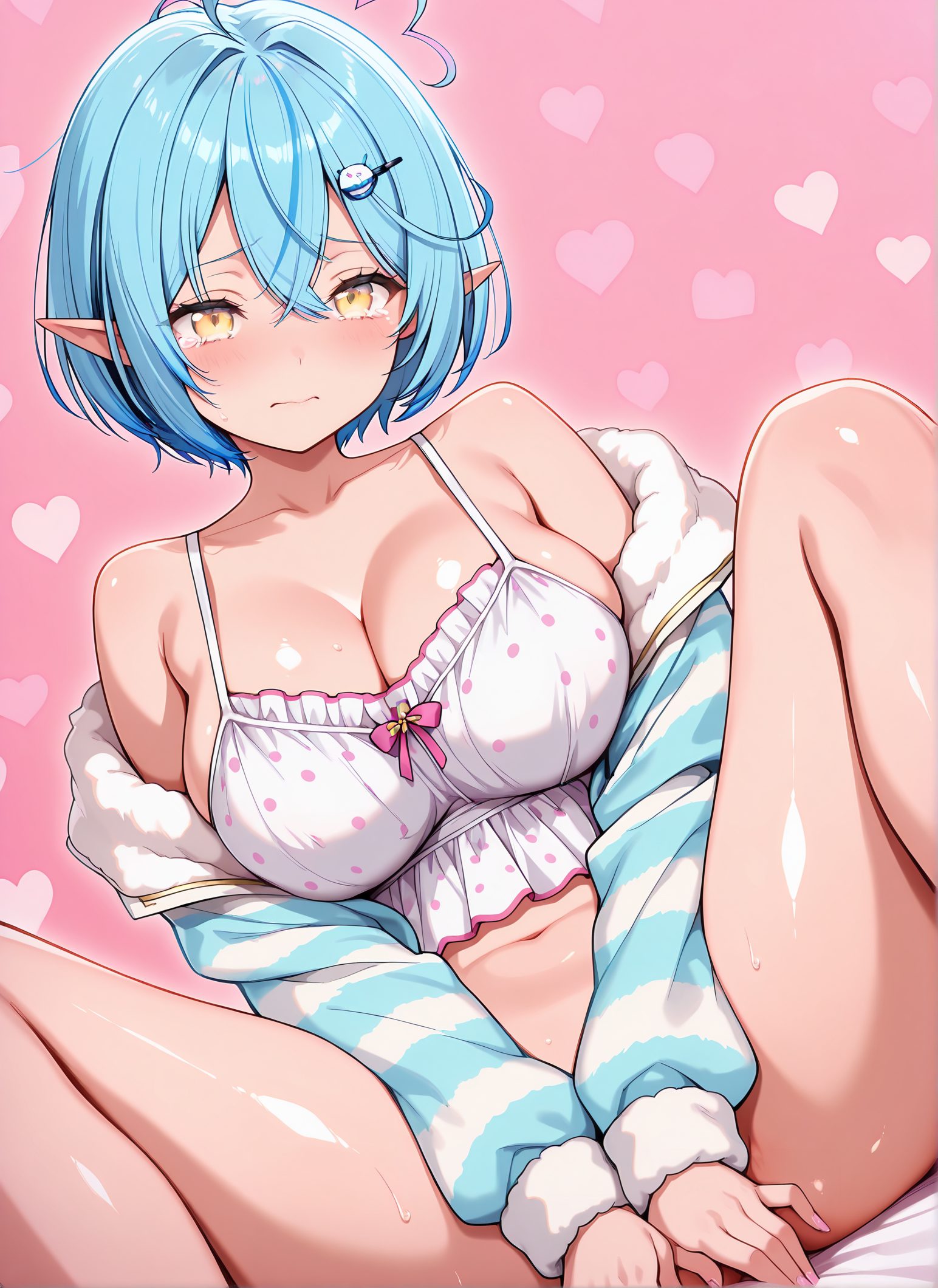 雪花ラミィを描いたAIイラスト