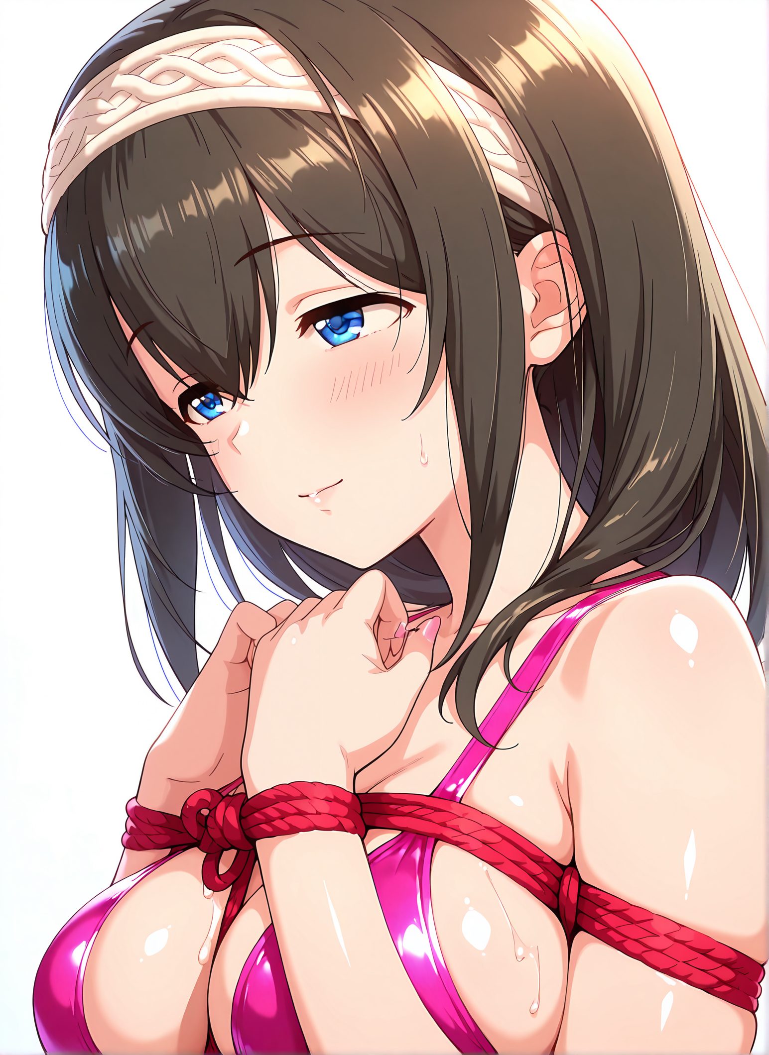 鷺沢文香の鷺沢文香姿を描いたAIイラスト