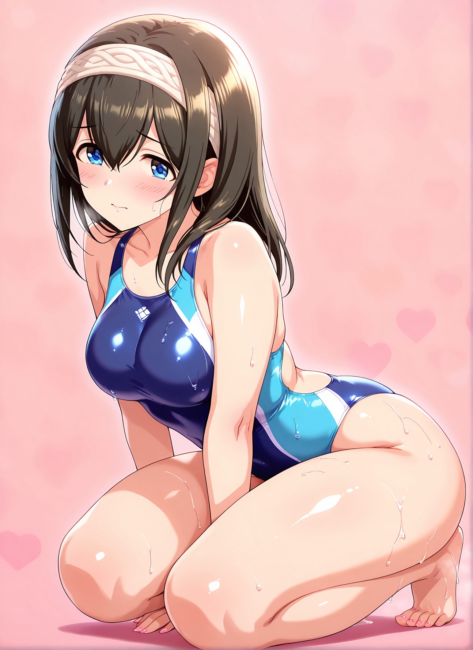 鷺沢文香の鷺沢文香姿を描いたAIイラスト