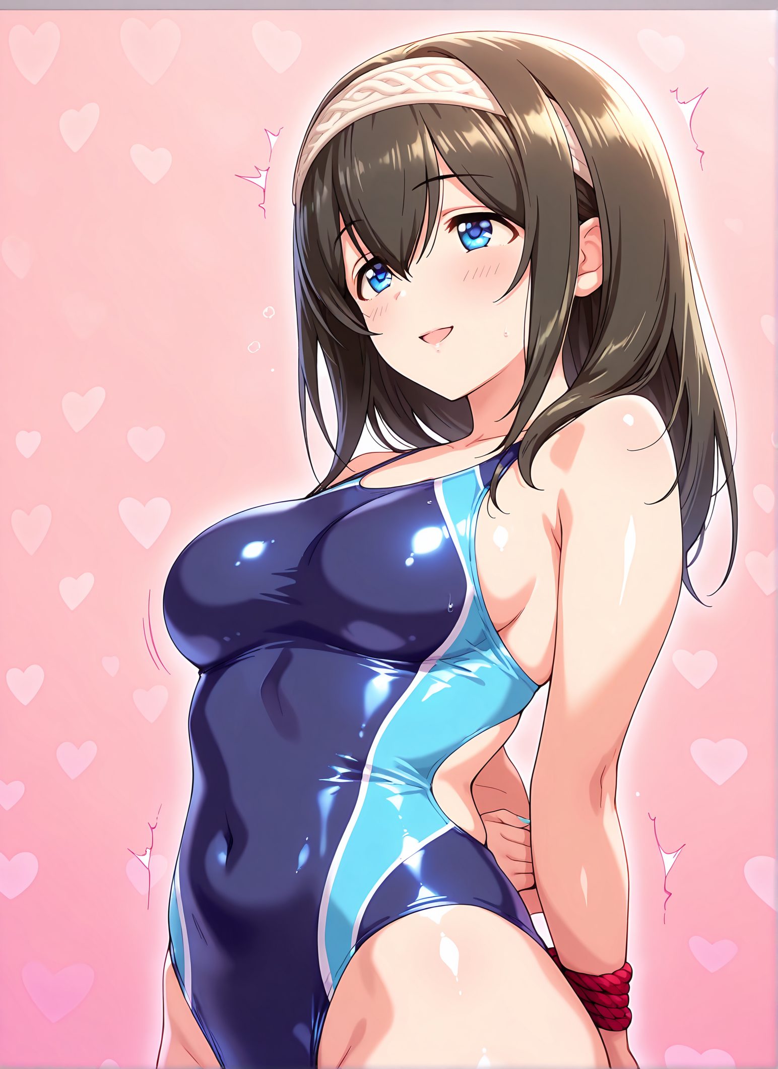 鷺沢文香の鷺沢文香姿を描いたAIイラスト
