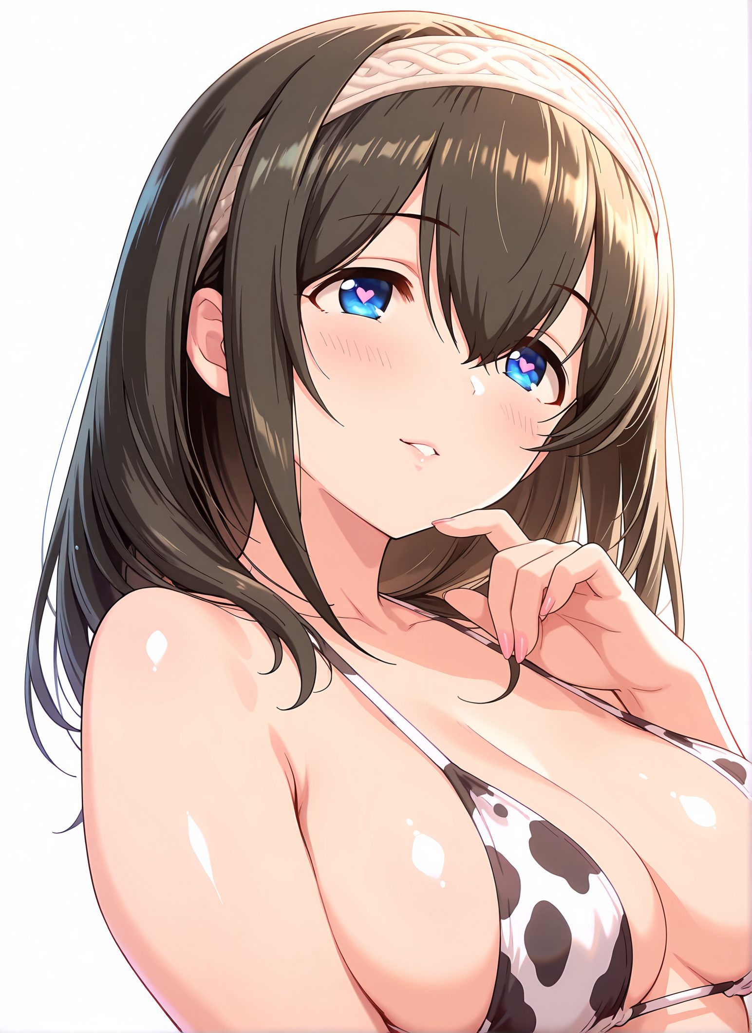 鷺沢文香の鷺沢文香姿を描いたAIイラスト