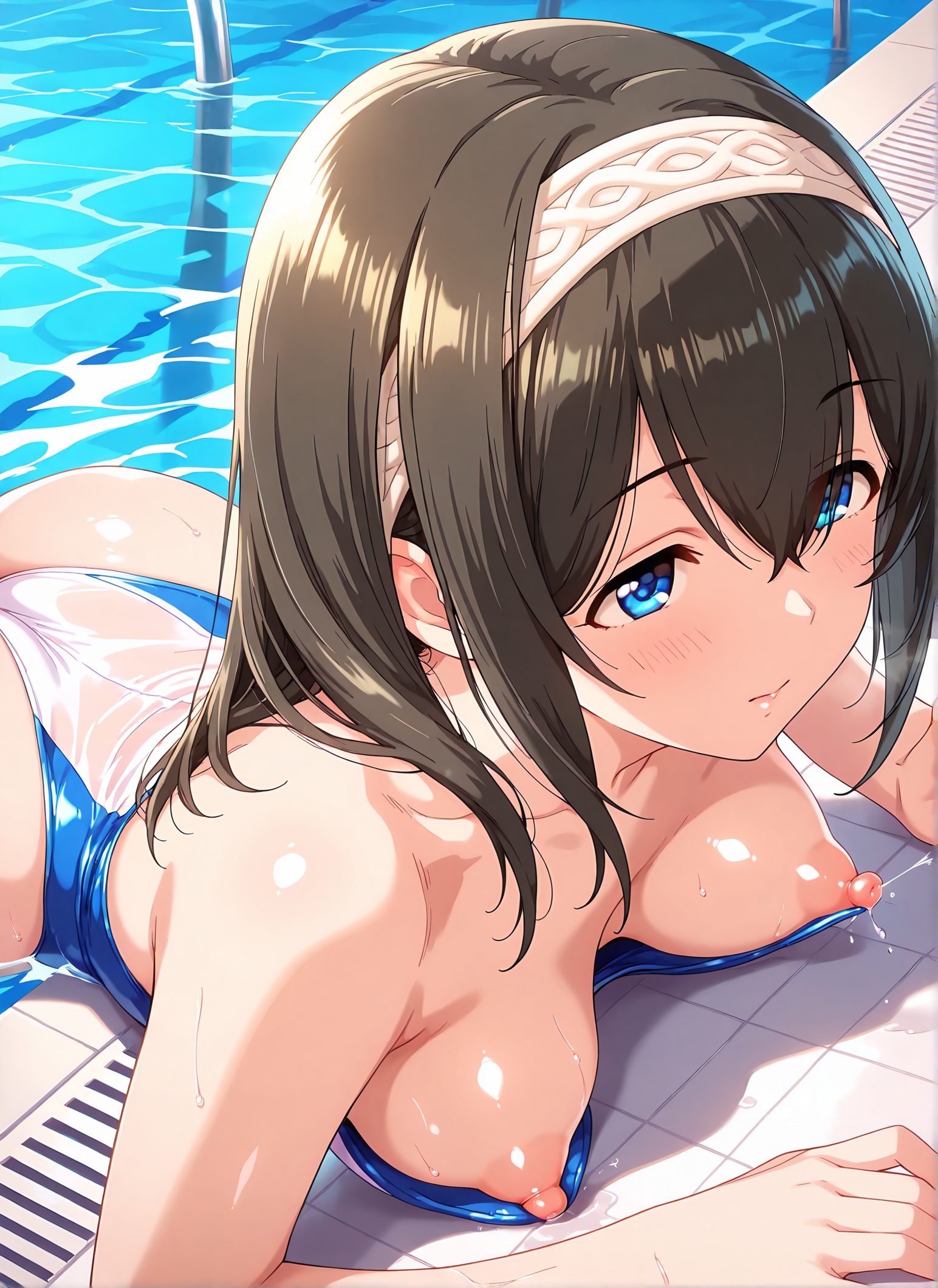 鷺沢文香の鷺沢文香姿を描いたAIイラスト
