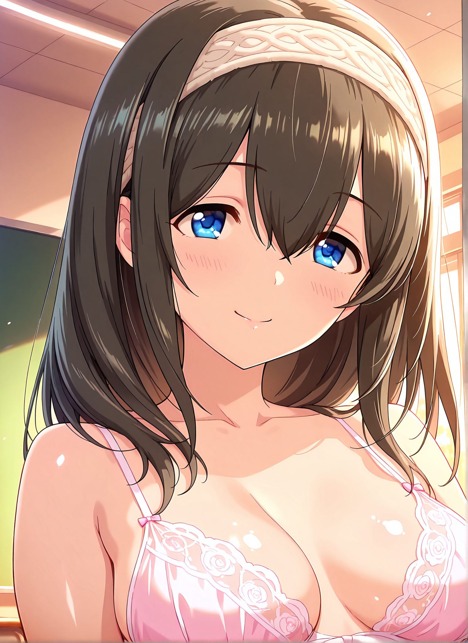 鷺沢文香が魅力的な鷺沢文香の二次創作AIイラスト