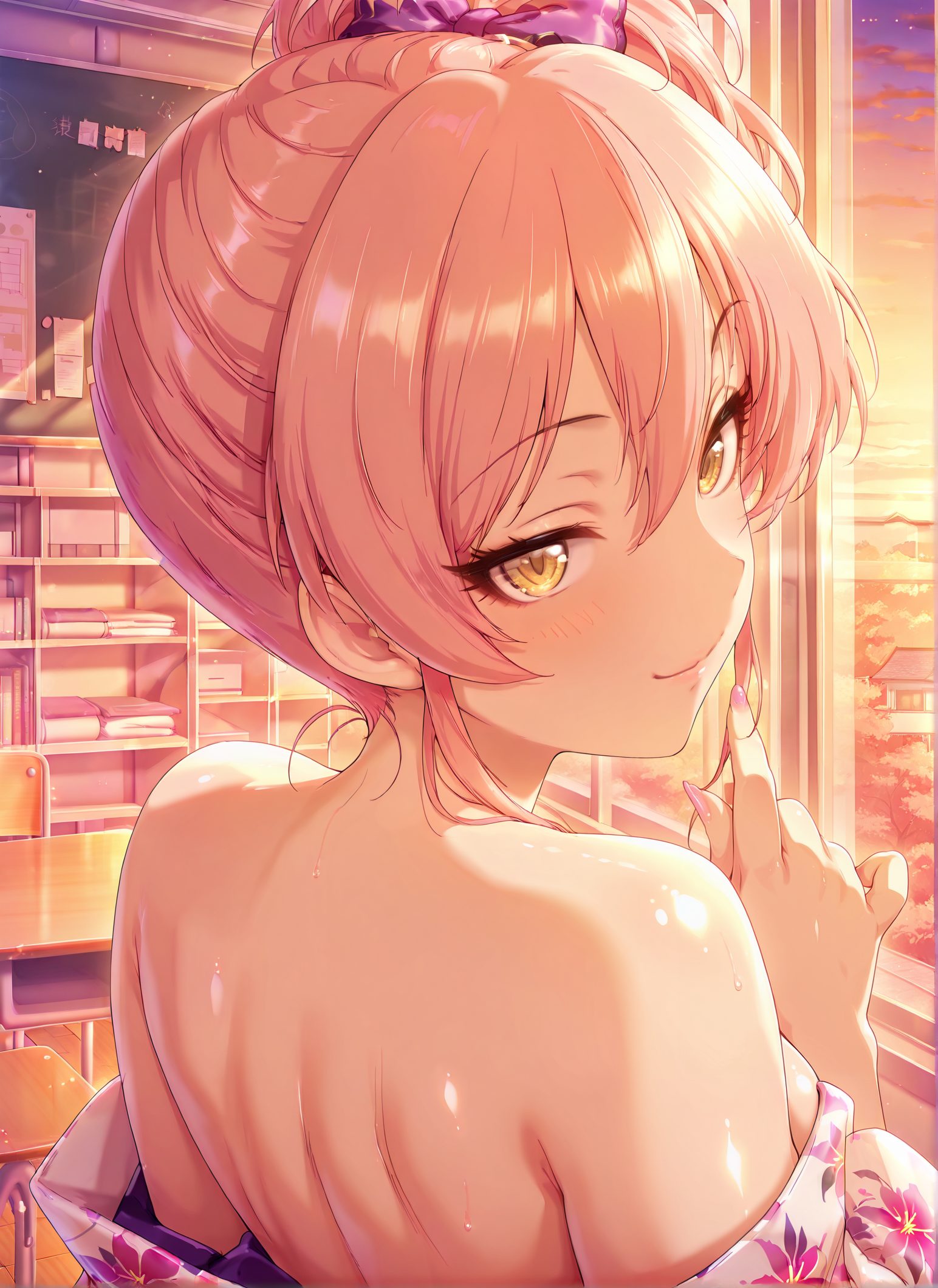 城ヶ崎美嘉の城ヶ崎美嘉姿を描いたAIイラスト