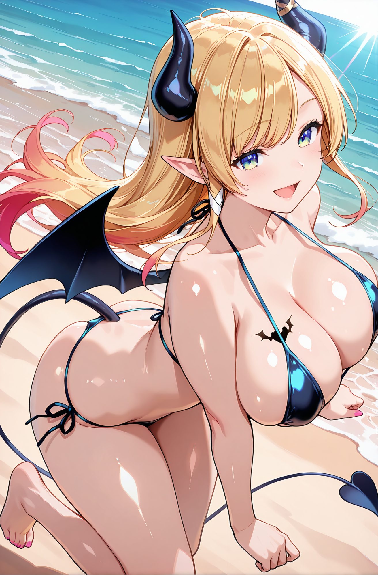 前髪×肩出し！癒月ちょこのエロ可愛いAIイラスト