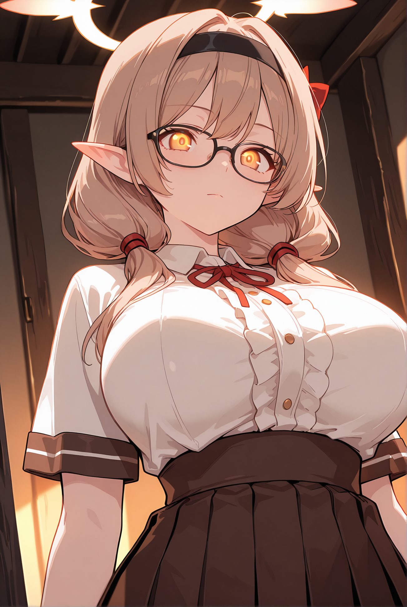 ヘアバンド・ローツインテールの火宮チナツのAIイラスト