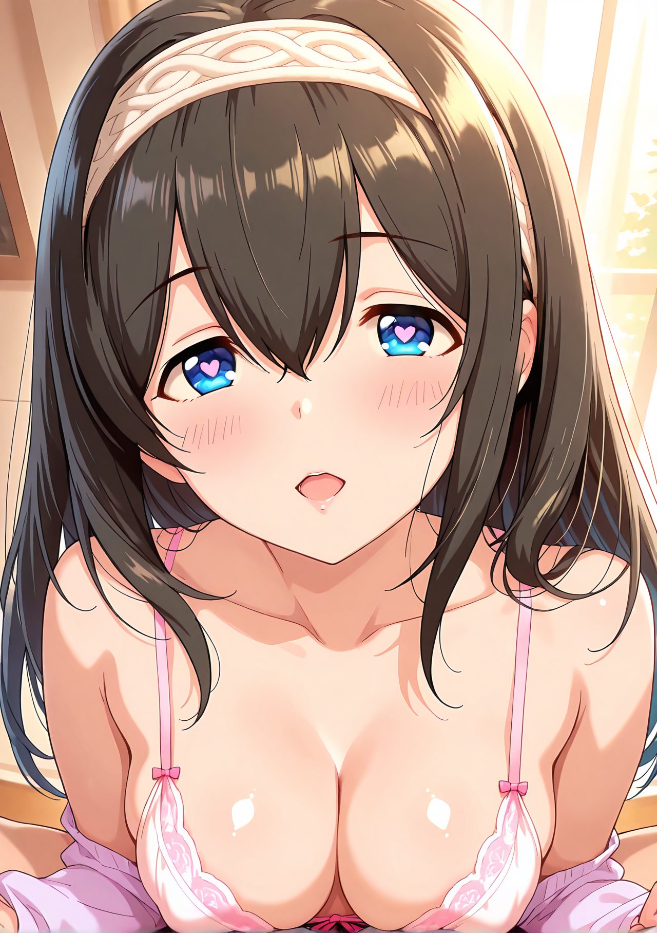 谷間・鎖骨の鷺沢文香のAIイラスト