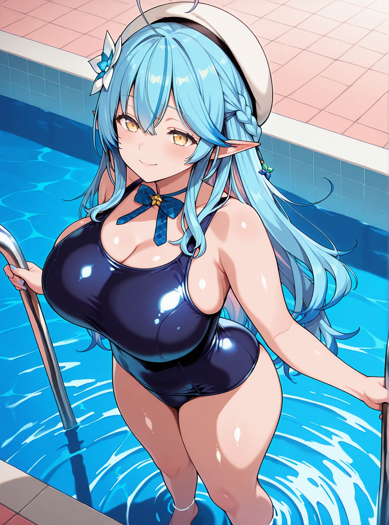 雪花ラミィを描いたAIイラスト